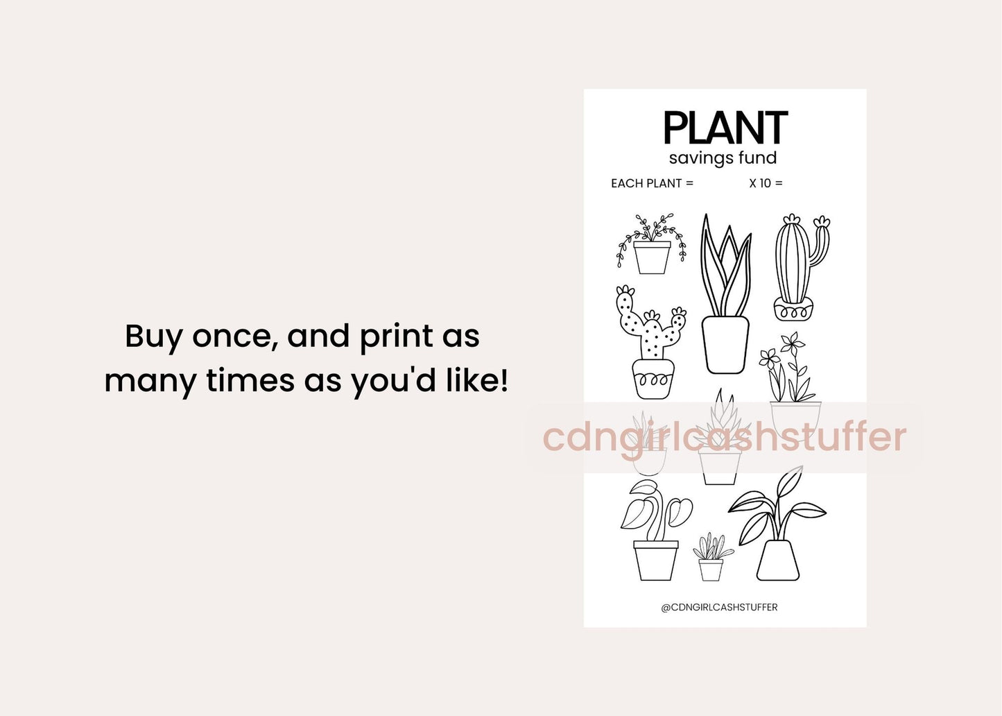 Plant Savings Challenge - Digital Download