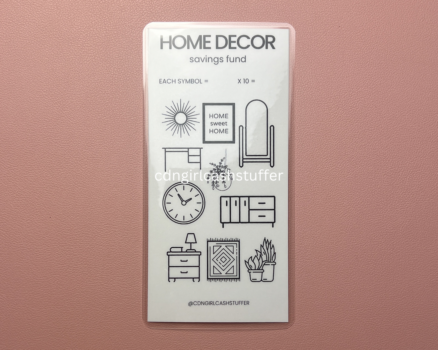Home Decor Savings Challenge Tracker