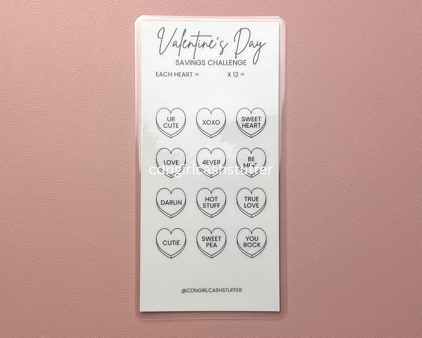 Valentine's Day Savings Challenge Tracker