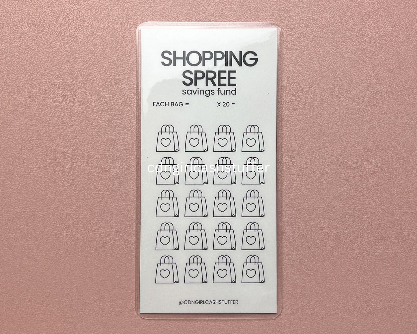 Shopping Spree Savings Challenge Tracker