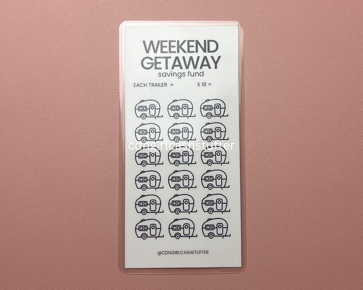 Weekend Getaway Savings Challenge Tracker