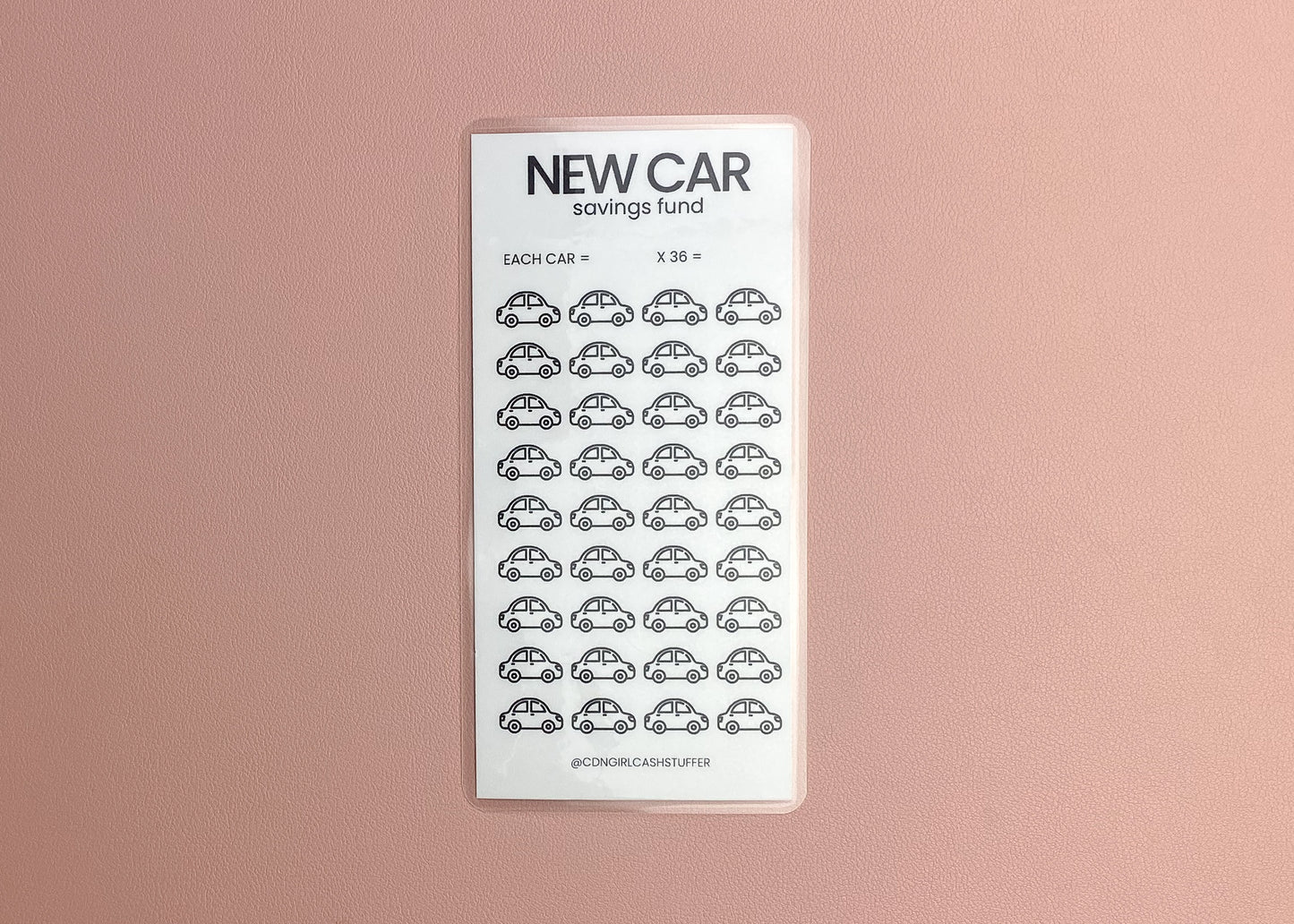 New Car Savings Challenge Tracker