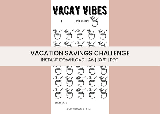 Vacay Savings Challenge - Digital Download