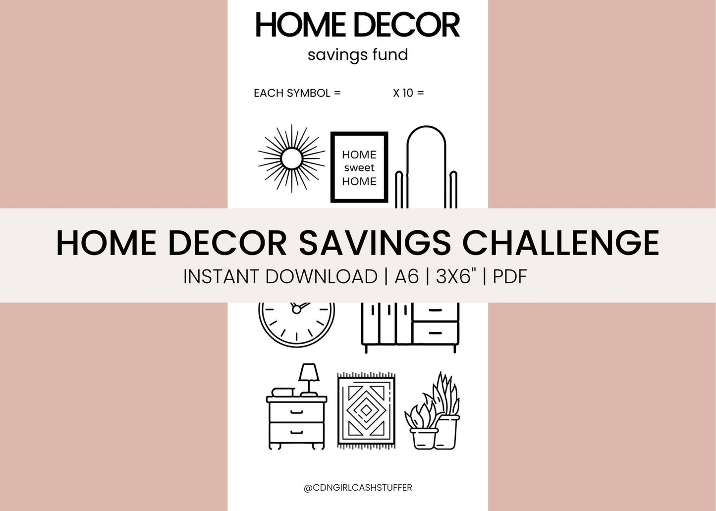 Home Decor Savings Challenge - Digital Download