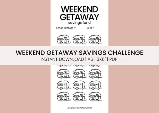 Weekend Getaway Savings Challenge - Digital Download