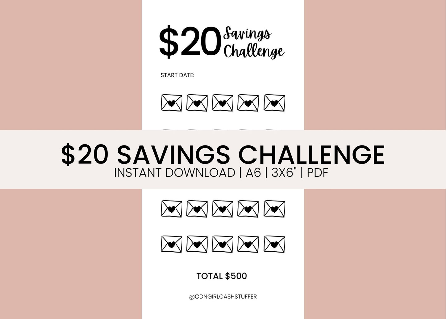 $20 Savings Challenge - Digital Download