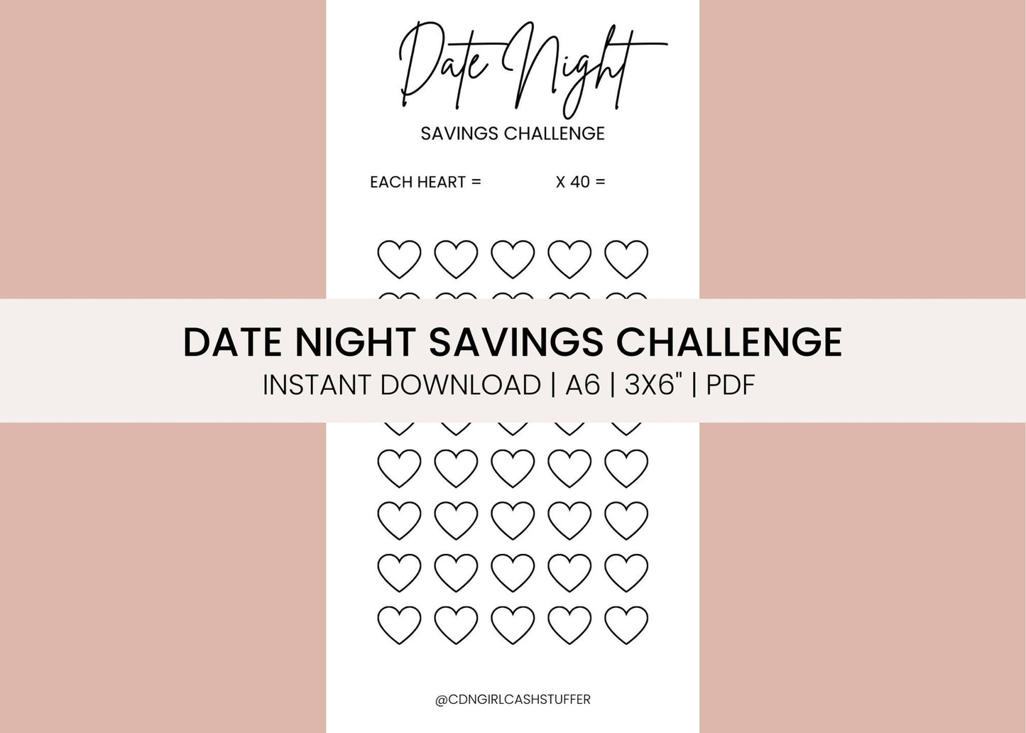 Date Night Savings Challenge - Digital Download