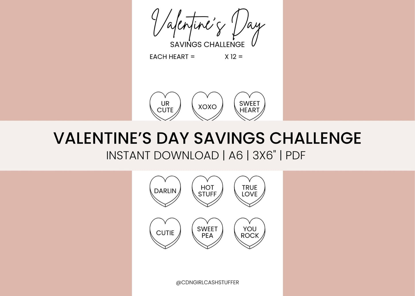 Valentines Day Savings Challenge - Digital Download