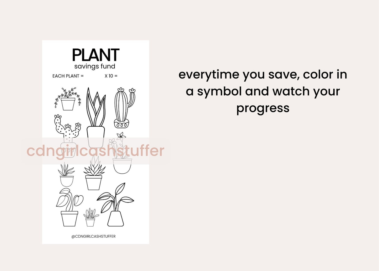 Plant Savings Challenge - Digital Download