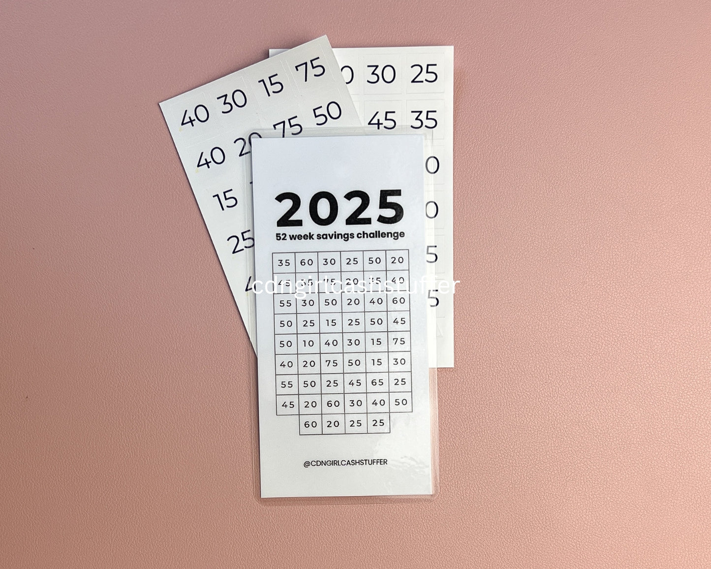 2025 Savings Challenge Tracker & Stickers