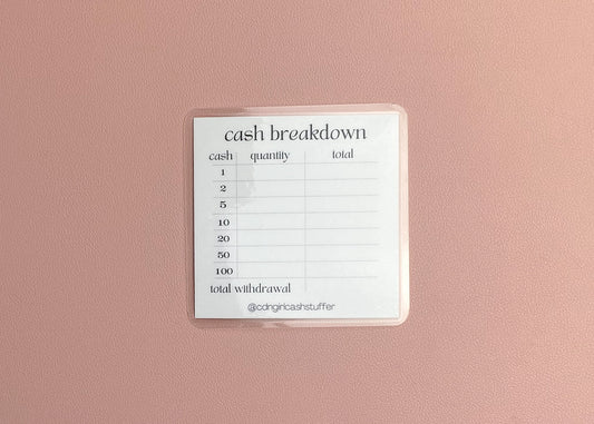 Cash Breakdown Card