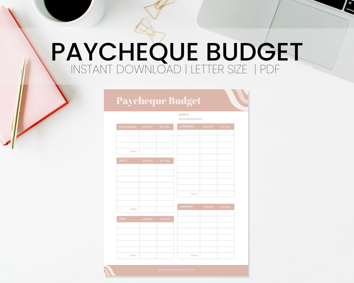 Paycheque Budget Sheet